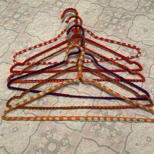 6 Hand Crocheted Clothes Hangers